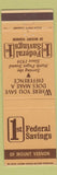 Matchbook Cover - 1st Federal Savings Bank Mount Vernon WA