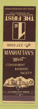 Matchbook Cover - 1st National Bank Manhattan KS
