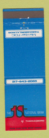 Matchbook Cover - 1st National Bank Thomasboro IL