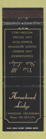 Matchbook Cover - Arrowhead Lodge Canadian OK
