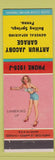 Matchbook Cover - Arthur Jacoby Garage Boiling Springs PA pinup