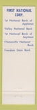 Matchbook Cover - 1st National Bank Appleton WI Greenville