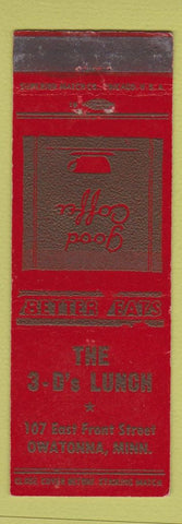 Matchbook Cover - 3 D's Lunch Owatonna MN WEAR