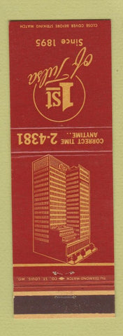 Matchbook Cover - 1st Bank of Tulsa OK