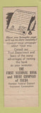Matchbook Cover - 1st Bank of Tulsa OK
