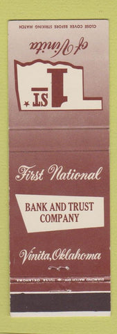 Matchbook Cover - 1st Bank of Vinita OK