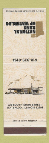Matchbook Cover - 1st National Bank of Waterloo IL