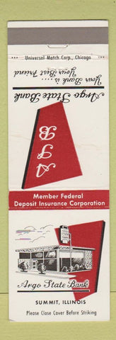 Matchbook Cover - Argo State Bank Summit IL