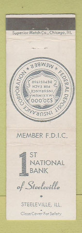 Matchbook Cover - 1st National Bank Steeleville IL