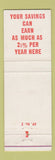 Matchbook Cover - 1st National Bank Vandalia IL
