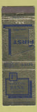 Matchbook Cover - 1st National Bank Olney IL #1 GOLD