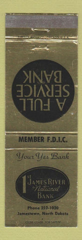 Matchbook Cover - 1st James River National Bank Jamestown ND