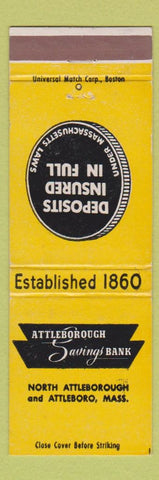 Matchbook Cover - Attleborough Savings Bank MA