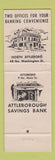 Matchbook Cover - Attleborough Savings Bank MA