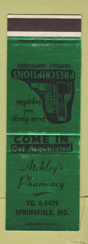 Matchbook Cover - Atchley's Pharmacy Springfield MO SAMPLE