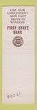 Matchbook Cover - 1st State Bank Anadarko OK 1959