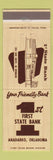 Matchbook Cover - 1st State Bank Anadarko OK