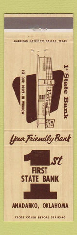 Matchbook Cover - 1st State Bank Anadarko OK