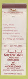 Matchbook Cover - Arrowhead Restaurant Aztec Lounge Bedford MA WORN