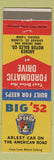 Matchbook Cover - 1952 Ford Archer Motor Sales Chicago IL