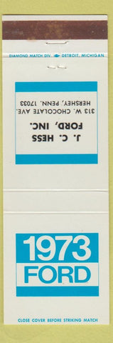Matchbook Cover - 1973 Ford JC Hess Hershey PA