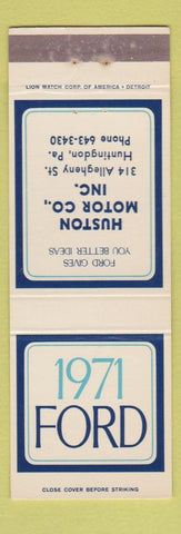 Matchbook Cover - 1971 Ford Huston Motors Huntingdon PA