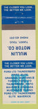 Matchbook Cover - 1975 Ford Mullin Motors Turkey TX