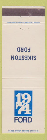 Matchbook Cover - 1974 Ford Sikeston MO