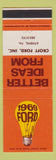 Matchbook Cover - 1969 Ford Croft Motors Athens PA