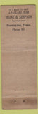 Matchbook Cover - 1937 Packard Fred Astaire Huntingdon PA low phone WORN