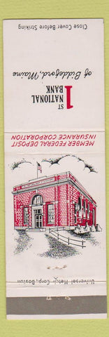 Matchbook Cover - 1st National Bank Biddeford ME