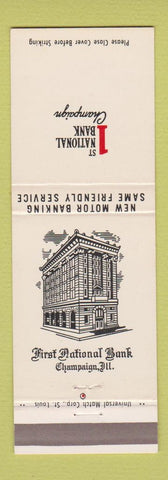 Matchbook Cover - 1st National Bank Champaign IL