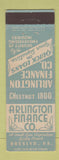 Matchbook Cover - Arlington Finance Rosslyn VA