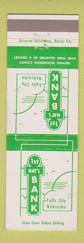Matchbook Cover - 1st National Bank Falls City NE