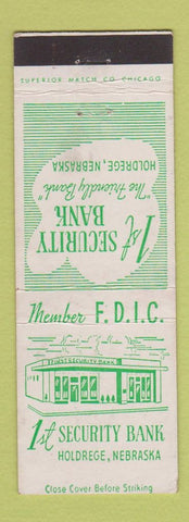 Matchbook Cover - 1st Security Bank Holdrege NE WEAR