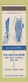 Matchbook Cover - Ashton Bank and Trust IL