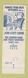 Matchbook Cover - Ashton Bank and Trust IL