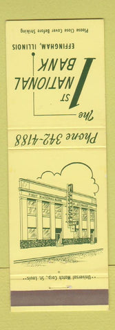 Matchbook Cover - 1st National Bank Effingham IL