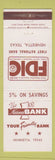 Matchbook Cover - 1st National Bank Henrietta TX