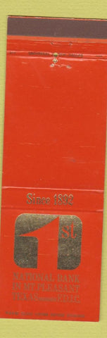 Matchbook Cover - 1st National Bank Mount Pleasant TX