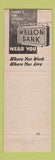 Matchbook Cover - 3% Mellon Bank Pittsburgh? PA