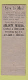 Matchbook Cover - Atlanta Federal Savings and Loan GA