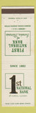 Matchbook Cover - 1st National Bank Eureka IL WEAR