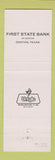 Matchbook Cover - 1st State Bank Denton TX