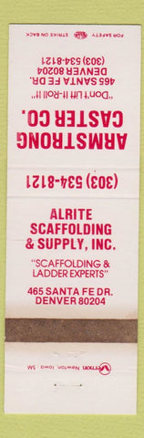 Matchbook Cover - Armstrong Caster Denver Colorado WORN