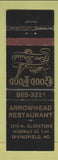 Matchbook Cover - Arrowhead Restaurant Springfield MO