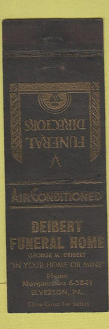 Matchbook Cover - Deibert Funeral Home Elverson PA