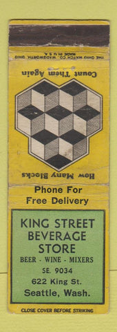 Matchbook Cover - King Street Beverage Store Seattle WA WORN