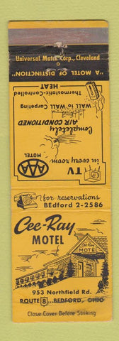 Matchbook Cover - Cee Ray Motel Bedford OH WEAR