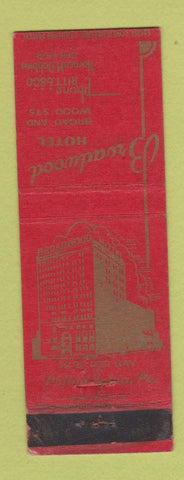 Matchbook Cover - Broadwood Hotel Philadelphia PA WEAR